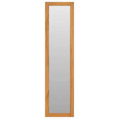 Produktbild von vidaXL Wandspiegel mit Regalen 30×30×120 cm Teak Massivholz