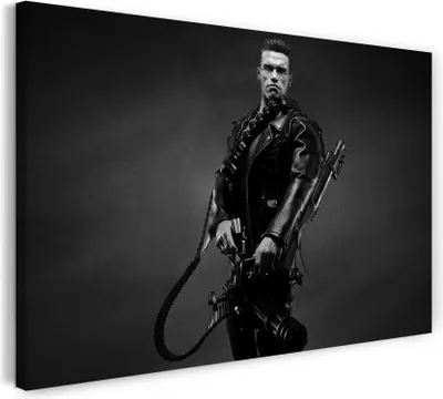Produktbild von Leinwandbild (80x60cm): Arnold Schwarzenegger, echter Holz-Keilrahmen inkl. Aufhänger, handgefertigt in Deutschland