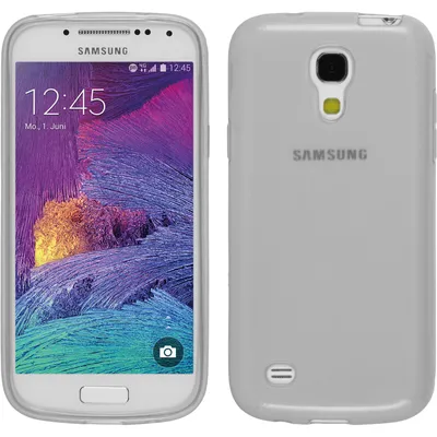 Produktbild von PhoneNatic Case kompatibel mit Samsung Galaxy S4 Mini Plus I9195 - weiß Silikon Hülle transparent + 2 Schutzfolien