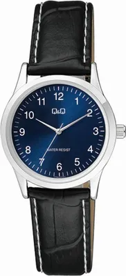 Produktbild von Damen Armbanduhr Analog C09A-017PY 30 mm mit silbernem Gehäuse und Lederarmband