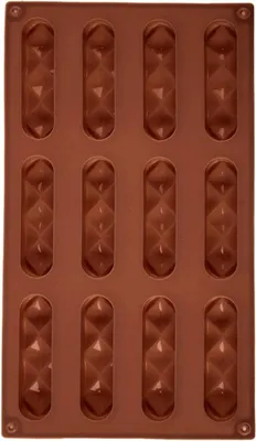 Produktbild von Orion | Pralinenförmchen - Form für Kekse und Pralinen - Silikonform - Braun - Backform - 29,5x17x1,5 cm