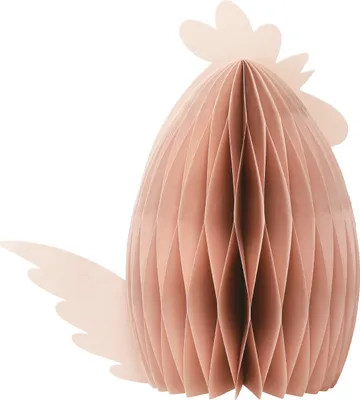 Produktbild von Wabenfigur Ostern Deko Huhn Orange 28,5×15,5×30cm Frühlingsdeko Tischdeko
