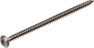 Produktbild von SECCARO Spanplattenschraube Halbrundkopf 5 x 90 mm, Edelstahl V2A VA A2, Holzschraube mit Vollgewinde, Kreuzschlitz / PZ, 100 Stück