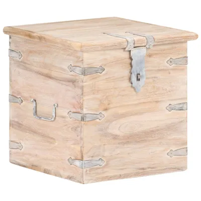 Image de The Living Store Truhe 40x40x40 cm Akazie Massivholz