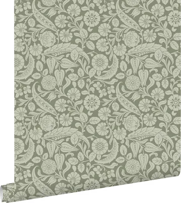 Obrázek produktu pro ESTAhome tapeta květinový vzor olivově zelená 50 x 900 cm