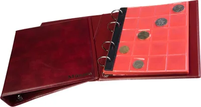 Produktbild von MC.Sammler Münzalbum Münzen Sammelalbum für 200 Stück 2 Euro Münzen (rot) Münzenalbum