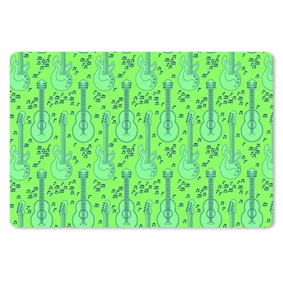 Produktbild von MuchoWow® Mauspad Mousepad Gitarre - Muster - Grün 27x18 cm - Mousepads - Maus Mat - Pad - Mausunterlage - Büroartikel - Desk Matten