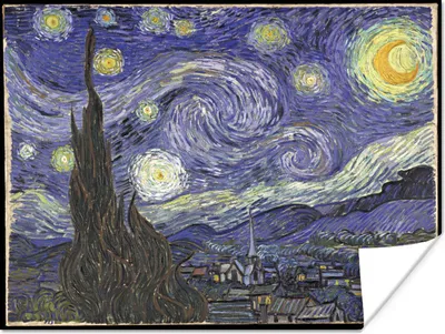 Produktbild von MuchoWow® Poster Sternennacht - Vincent van Gogh 160x120 cm - Foto Plakat