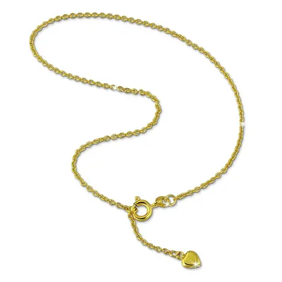 Image de GoldDream Chaîne de cheville 25cm dames 333 or jaune bijoux coeur or GDF0055Y