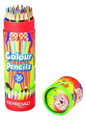 Imagen del producto de Keyroad: Lápices de colores triangulares en tubo, surtido de 36 colores