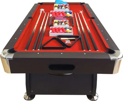 Produktbild von Billardtisch 7 ft Billard Billard-Spiel Messung 188 x 96 cm neue RED DEVIL komplett mit Zubehör