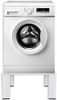 Produktbild von Untergestell für Waschmaschine und Trockner, Sockel für Gefrierschrank oder Kühlschrank, Weiß