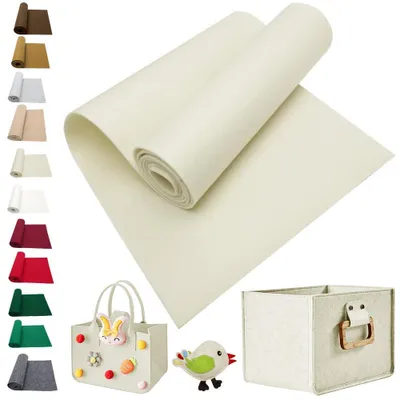 Filzrolle 30x250 cm, 3 mm dick, Polyester, Bastelfilz zum Zuschneiden und Nähen