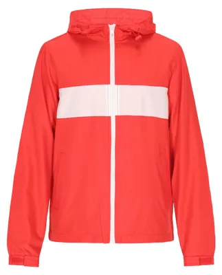 Produktbild von Herren Outdoor Jacke Rot XL aus Polyester mit verstellbarer Kapuze und reflektierenden Details