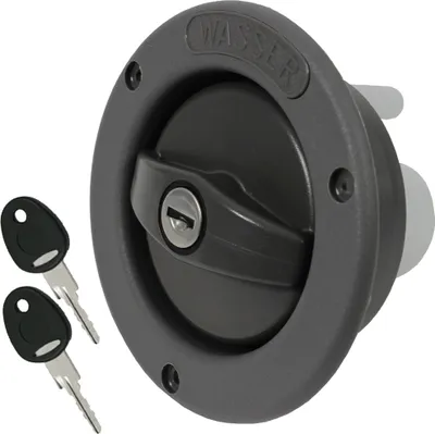 Immagine prodotto di Bocchettone + tappo serbatoio acqua dolce caravan camper barca grigio 40 mm