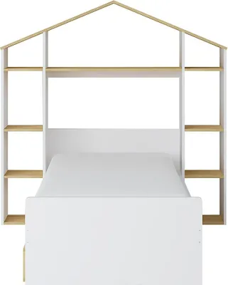 Produktbild von Hüttenbett 90 x 190 cm - Weiß und Natur - JERACO