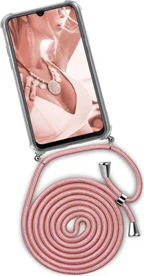 Produktbild von TWIST-Case + TWIST-Cord für Samsung Galaxy M21, Farbe:Shiny Blush (Silber)