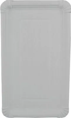 Produktbild von 250 tradingbay24 Teller, Pappe [rc] eckig 19 cm x 33 cm weiss tbU95333 Einewgteller Pappteller