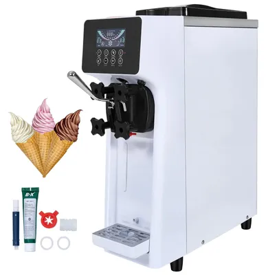 Obrázok produktu pre Stroj na výrobu zmrzliny – Stroj na výrobu sorbetu – Stroj na výrobu zmrznenej jogurty – 1,6 litrová kapacita – Nerezová oceľ