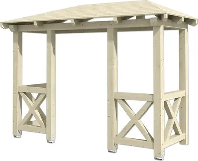 Produktbild von SKAN HOLZ Vordach Wismar 5 natur 351x134 cm
