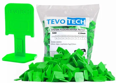 Produktbild von TEVOTECH Fliesen Nivelliersystem Clips 500 Stück 2mm
