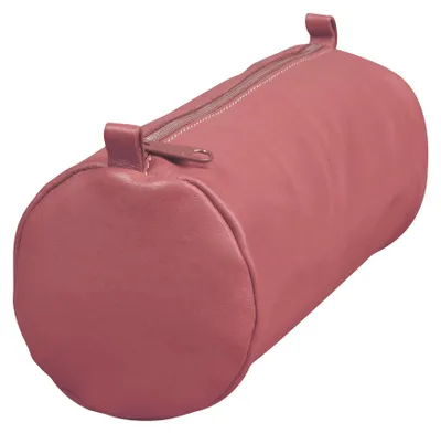 Produktbild von Clairefontaine 8x großes Schlampermäppchen Leder, rund 22xØ8 cm Antikrosa 77022C