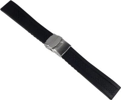 Produktbild von Minott Ersatzband Uhrenarmband Silikon Band 24mm schwarz 20094S