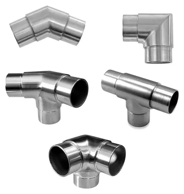 Produktbild von Edelstahl Winkel für Geländer und Handläufe V2A Ø42,4 90° 135° T-Stück