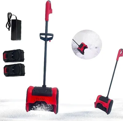 Productafbeelding van Accuborstmachine. Geen benzinegeur. Gebruiksvriendelijk. Gemakkelijk te onderhouden. Afneembare sneeuwschuif. Accu-sneeuwschuiver | Werpafstand 8 meter | Werkbreedte 32 cm | Maximale sneeuwhoogte 15 cm | 21V 2.0Ah x 2 accu's