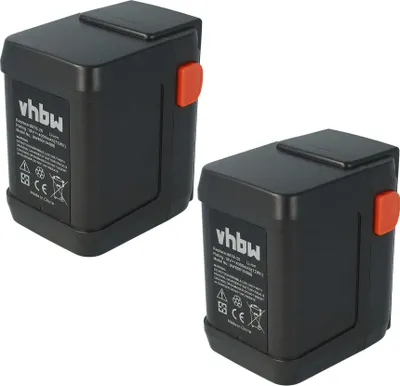 Produktbild von vhbw 2x Akku kompatibel mit Gardena EasyCut Li-18/50, 50-Li Grasschere, Strauchschere Heckenschere Gartengeräte (4000mAh 18V Li-Ion)