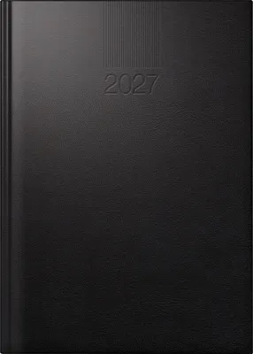 Produktbild von rido/idé 7028903907 Buchkalender Mod. ROMA 1 2027 A5, Kunststoff, schwarz