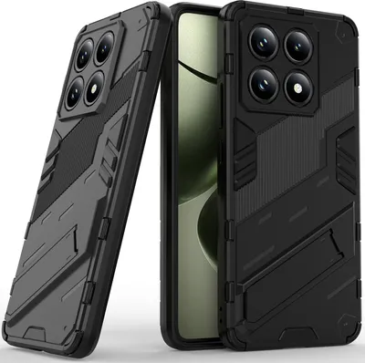 Obrázek produktu pro Pouzdro pro Xiaomi 14T Hybridní PC TPU Nárazuvzdorné Ochranné Pouzdro s Funkcí Stojanu černé