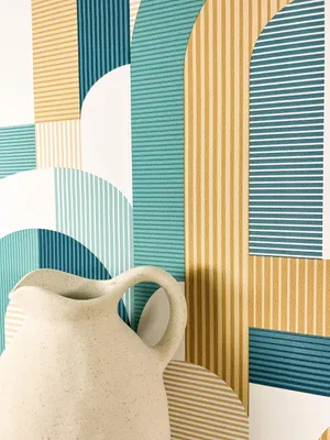 Produktbild von NEWROOM Tapete Leona Blue Blau Vliestapete - Modern Streifen Linien Germany