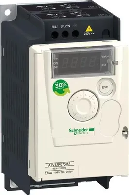 Image de Schneider Electric ALTIVAR12 IP20 0,75KW 1X240V A (ATV12P075M2)