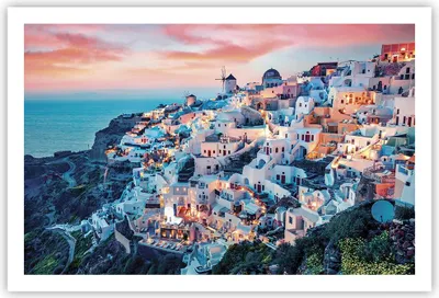 Produktbild von Poster - Poster ohne Rahmen - Santorini Griechenland anzeigen - 91,5x61 cm - Wand Bild - Wanddeko - Wandbilder - Kunstposter - Wandposter - Bilder - Kunstdruck - Wanddekoration - P2XAA91x61-4784