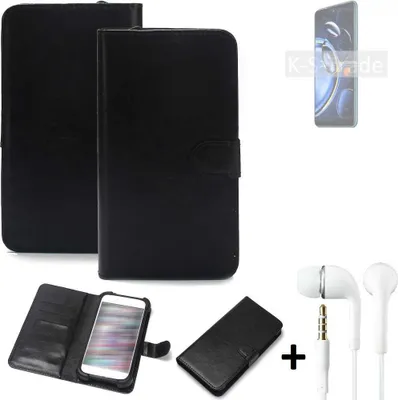 Produktbild von K-S-Trade Wallet Case Handyhülle kompatibel mit Xiaomi Redmi Note 11SE Schutzhülle Flip cover Flipstyle Tasche Hülle Flipcover Slim Bumper schwarz