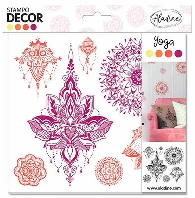 Imagen del producto de Kit de sellos creativos Aladine para yoga, atención plena y decoración, hechos de espuma