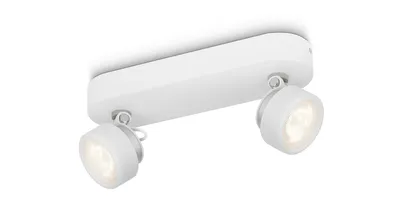 Produktbild von Philips Dimmbare LED Rimus Doppel-Spotleuchte 532723116, Strahler Oberflächenbeleuchtung, Nicht austauschbare(s) Leuchtmittel, 2 Glühbirne(n), LED, 6 W, 2700 K