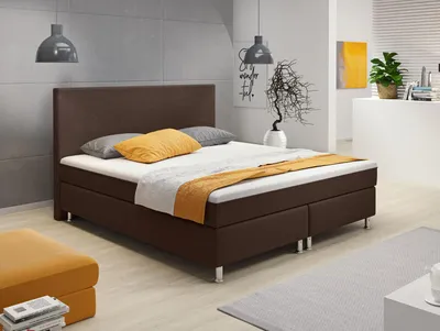 Produktbild von Boxspringbett bett 180x200 cm Braun Stoff Bett London