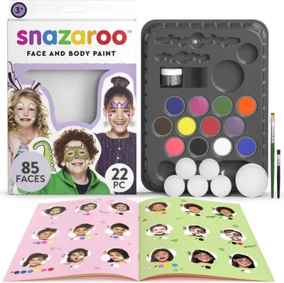 Imagen del producto de Snazaroo 766416129512, , Azul, Marrón, Verde, Lila, Naranja, Rosa, Rojo, Blanco, Amarillo, Líquido, 2 ml, Adultos y niños, A partir de 3 años, 12 unidades
