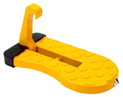 Image de Marchepied pliable pour voiture, capacité de charge de 250 kg, avec marteau de sécurité, en aluminium et en acier
