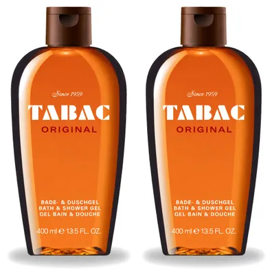 Obrázok produktu pre 2 balenia gélu na umývanie a sprchu Tabac Original – jemné čistenie – 400 ml – výhodný balík – 2 kusy