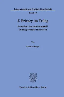 Produktbild von E-Privacy im Trilog