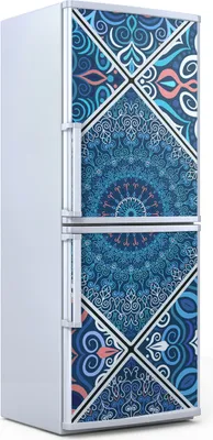 Produktbild von Kühlschrankdekoration  60x180 cm  Aufkleber auf dem Kühlschrank - Portugiesische Mosaiken
