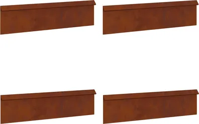 Produktbild von Schneckenzaun 4 pcs Rostig 100 x 3,5 x 25 cm Wetterfeststahl