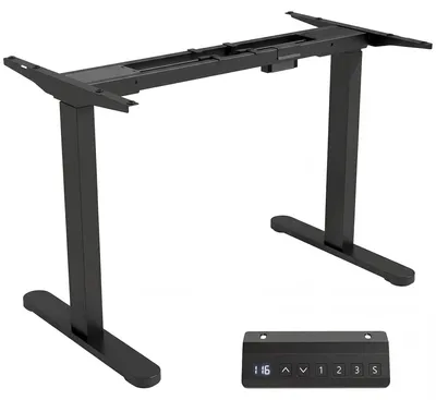 Produktbild von Elektrisches Schreibtischgestell, höhenverstellbar, mit Speicherfunktion, Stahl, Schwarz