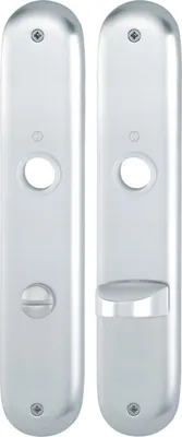 Produktbild von Hoppe Langschild-Paar 273P F1/naturf. F1 Bad SK/OL 78mm