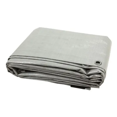 Produktbild von Abdeckplane 160g/m² Silber 5 x 6m wasserdicht Plane mit Ösen Gewerbeplane Bauplane Bootsplane für Pool LKW Holz Boot Camping Meterware Sandkasten Outdoor Gartenmöbel Trampolin Holzstapel