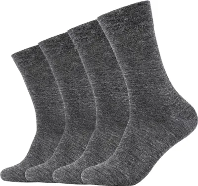 Produktbild von Camano Socken ca-soft tex Wool ca-soft 4er Pack Bund ohne Gummidruck grey 35-38