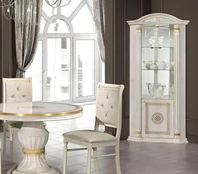 Produktbild von Eckvitrine Vitrine Anrichte Vitrinen Luxus Glas Schrank Schranke Eck Holz Design